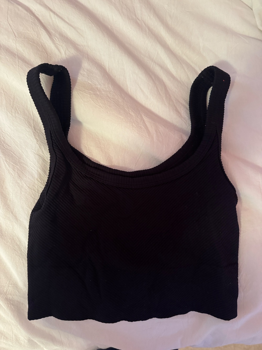 Ribbed Black Tank - Nikibiki